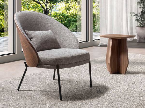 Sessel 5184 Grau - Flachgewebe - Polyester - Webstoff - 77 x 82 x 72 cm