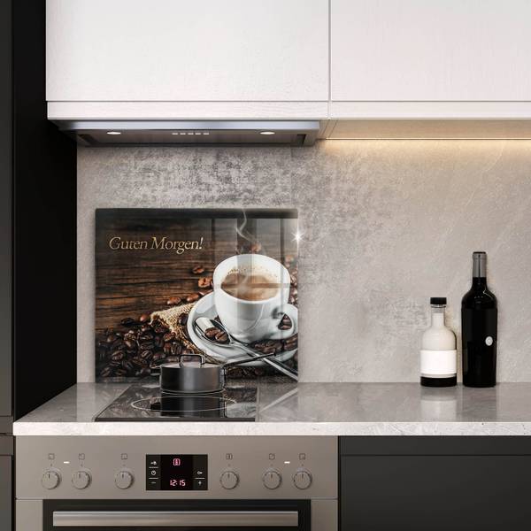 Schneidebrett Guten Morgen! Braun - Glas - 60 x 52 x 1 cm