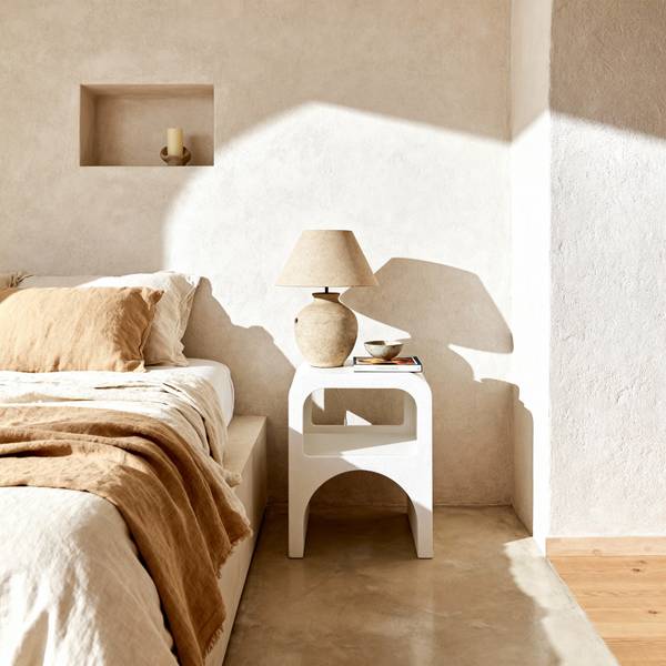 Seraphina Blanc - Bois manufacturé - 42 x 56 x 30 cm
