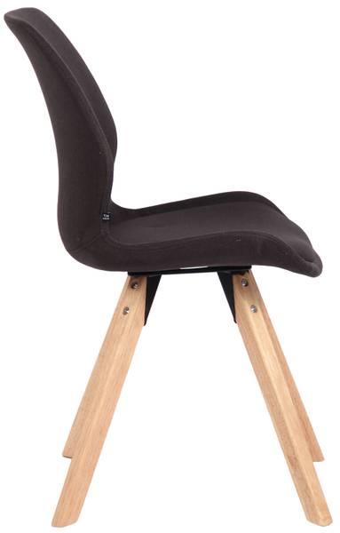 Esszimmerstuhl Luna Schwarz - Webstoff - 49 x 88 x 58 cm