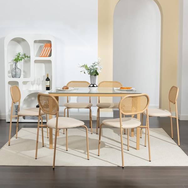 Rattan Esszimmerstühle TBASU 2er-Set Braun - Polyrattan - Massivholz - 48 x 81 x 45 cm