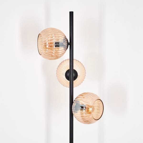 Stehlampe Cesaro Orange - Aluminium - Klarglas - 31 x 160 x 95 cm