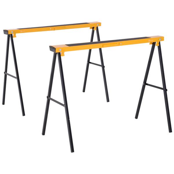 Arbeitsbock 2er Set B71-026 Gelb - Metall - 50 x 76 x 100 cm