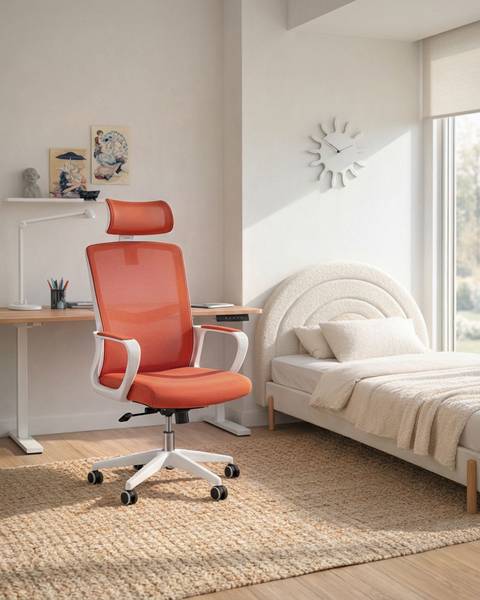 Bürostuhl MONARCH Rot - Weiß