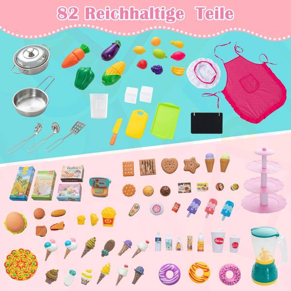Spielzeugküche FB32386BU Pink - Holzwerkstoff - 40 x 100 x 101 cm