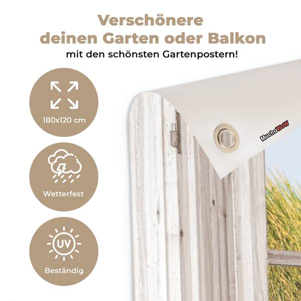 GARTENPOSTER Strandweg 180 x 120 cm