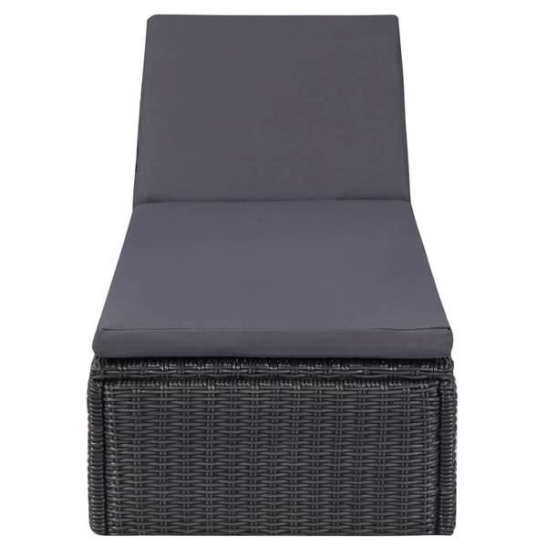 Chaise longue 3003752 Noir - Acier - 60 x 84 x 198 cm