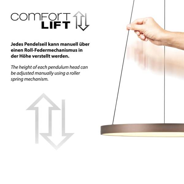 Pendelleuchte HOOP Kaffeebraun