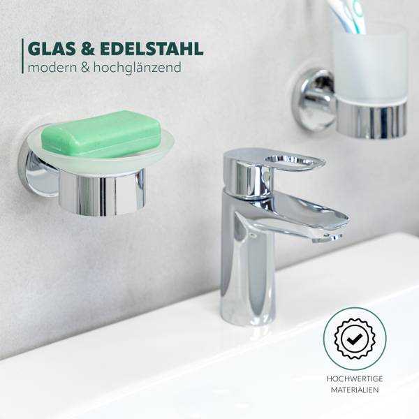 Seifenschale Lucente 67740 Silber - Metall - 13 x 11 x 7 cm