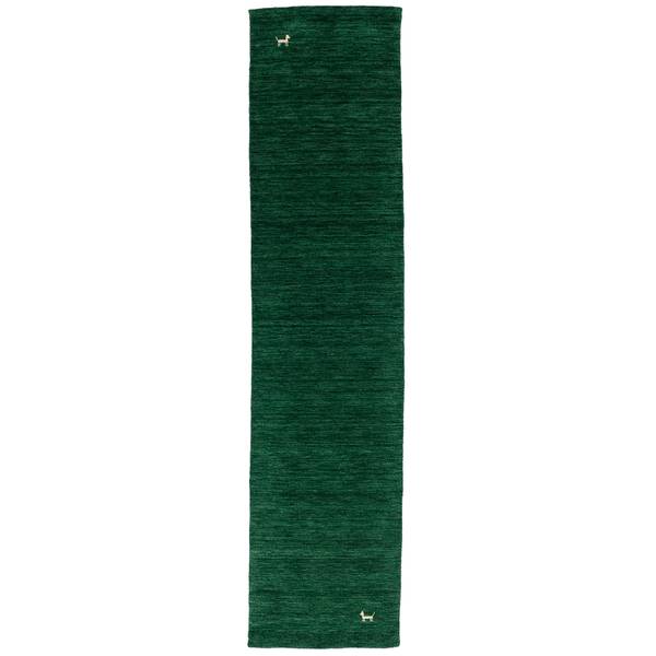 Teppich Läufer Indo Nepal Gabbeh Shiva Dunkelgrün - 70 x 300 cm