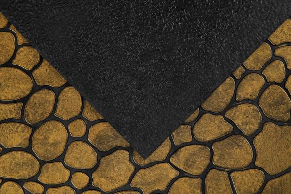 Fußmatte Desert Pebble Braun - Gold - Vinyl - 40 x 1 x 60 cm