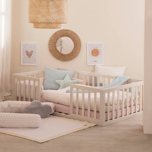 Babybett Nestchen Frosty Almond Beige - Textil - 170 x 18 x 4 cm