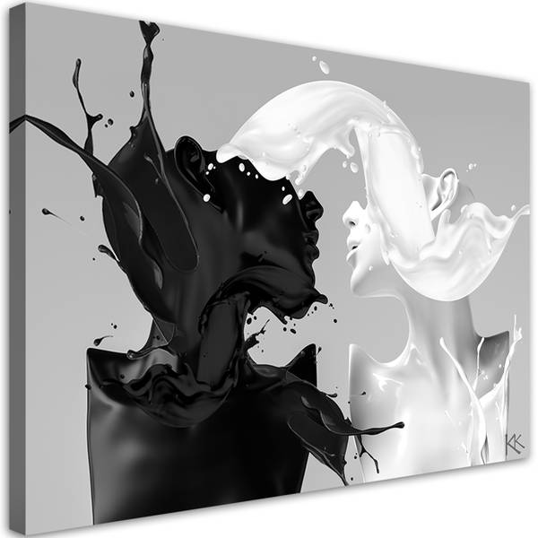 Canvas schilderij Personages 90 x 60 cm