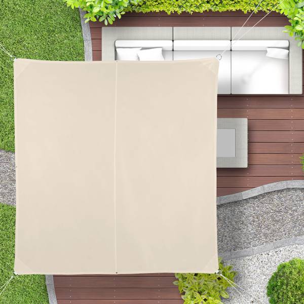 Sonnensegel Quadrat in Beige 400 x 400 cm