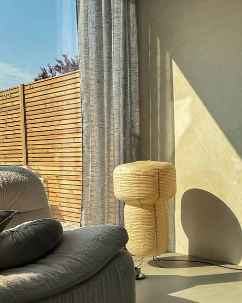 Gardinen Halbtransparant Ivy Kräuselband Grau - Polyester - 140 x 270 x 1 cm