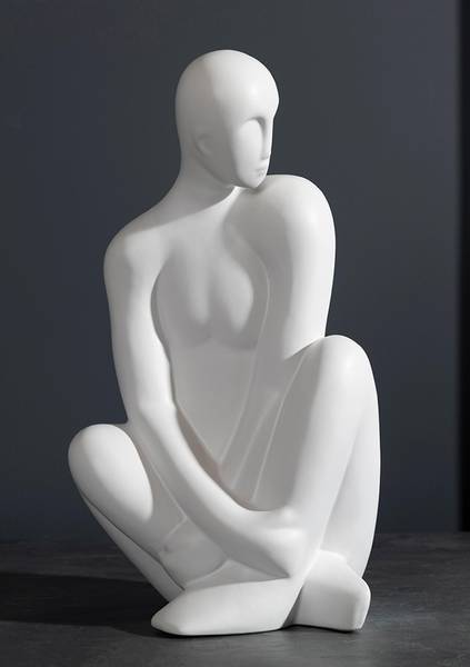 Dekorationsobjekt Ida Weiß - Porzellan - 20 x 23 x 38 cm