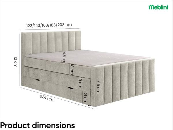 Boxspringbett VERANO Beige
