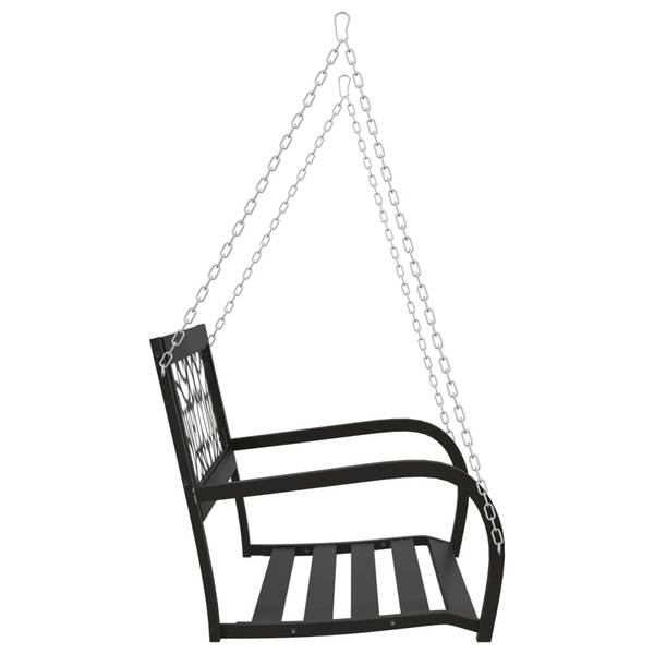 Hollywoodschaukel 317143 Schwarz - Stahl - 125 x 42 x 54 cm