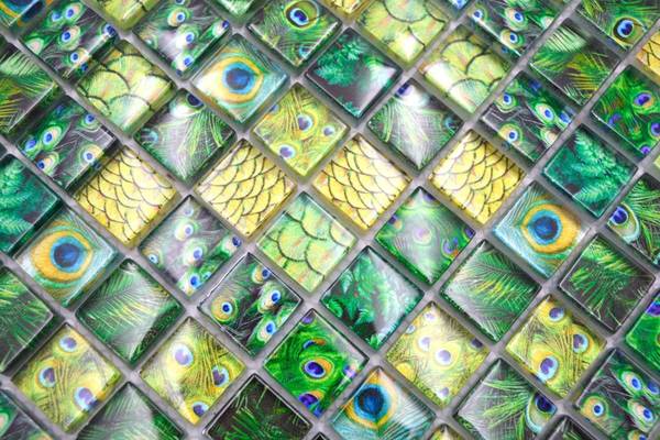 Mosaikfliesen 68-WL84 Grün - Glas - 30 x 30 x 30 cm