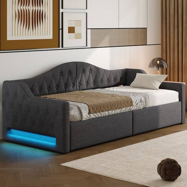 Dagbed Poseidon Ⅰ grijs - Breedte: 98 cm
