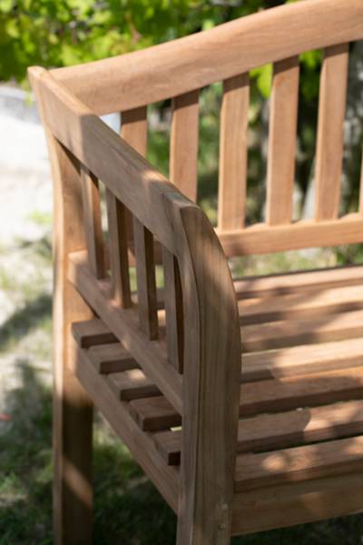 Gartenbank WAVE Massivholz - 120 x 85 x 53 cm