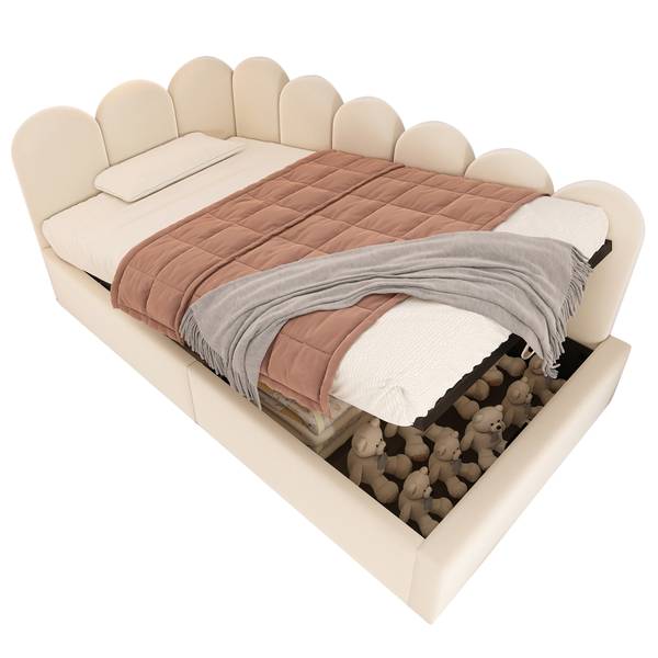 Polsterbett Metis Ⅳ Beige - Tiefe: 200 cm