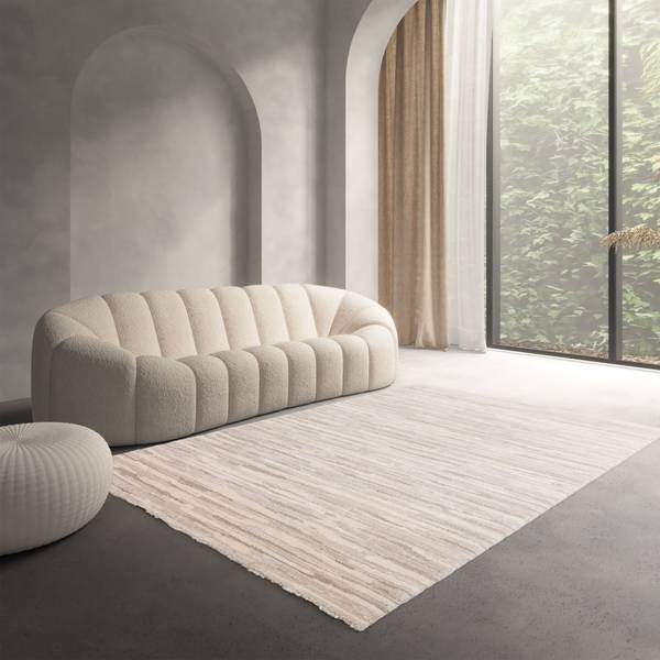 Kurzflorteppich  Meran Weiß - Polyester - 80 x 150 cm