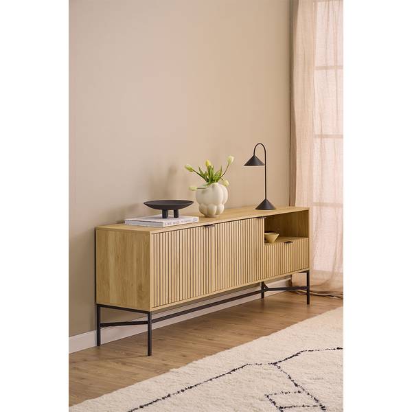 Sideboard Jaipur Braun - Holz teilmassiv - 180 x 70 x 40 cm