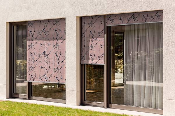 Außenrollo Lapis Rosa Pink - Textil - 40 x 180 x 1 cm