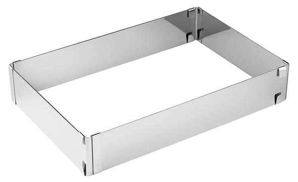 Zenker Backrahmen ausziehbar Edelstahl Grau - Edelstahl - 19 x 28 x 6 cm