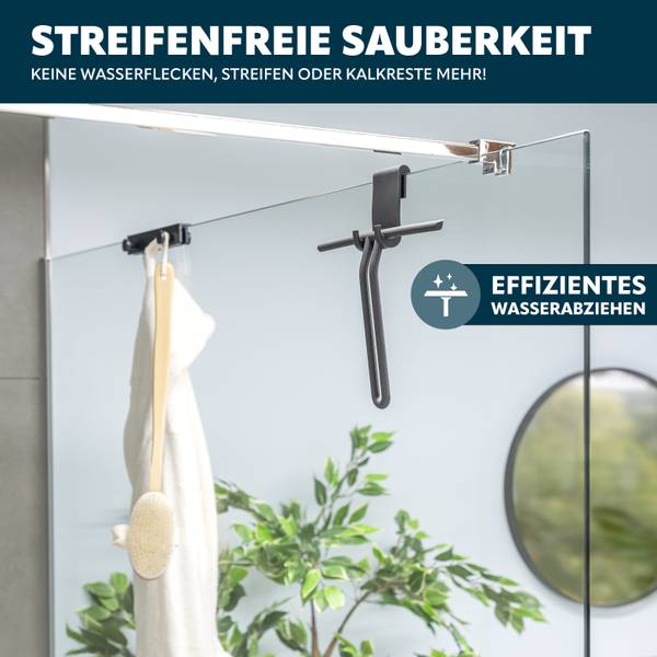 Duschabzieher 92046 (2er-Set) Grau - Metall - 24 x 20 x 2 cm