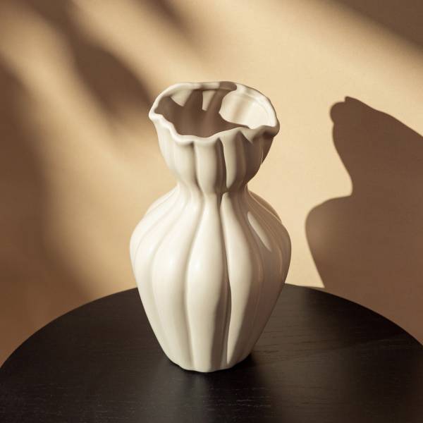 Vase FILLY Beige - Keramik - 14 x 26 x 14 cm