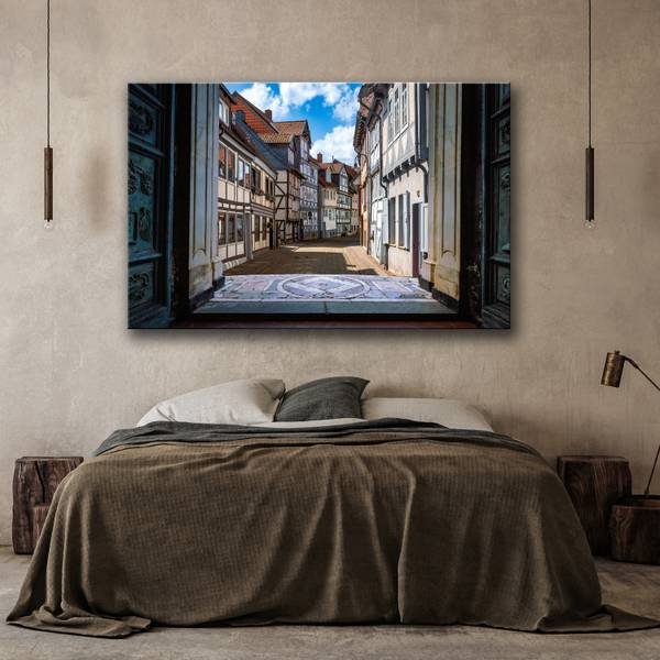 Wandbild blick auf die stadt architektur 60 x 40 cm