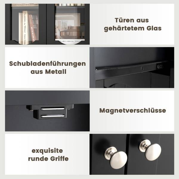 Badschrank VH33973 Schwarz