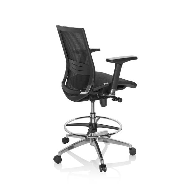 Bürodrehstuhl TOP WORK 78 Schwarz - Netzstoff - 48 x 129 x 57 cm