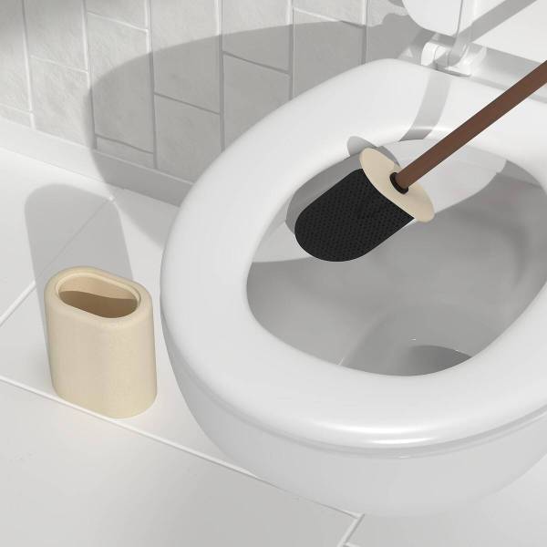 Toilettenbürste ARGILEO Beige - Kunststoff - 12 x 39 x 8 cm