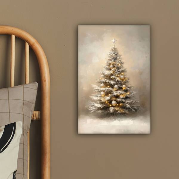 CANVAS SCHILDERIJ Kerst 20 x 30 cm