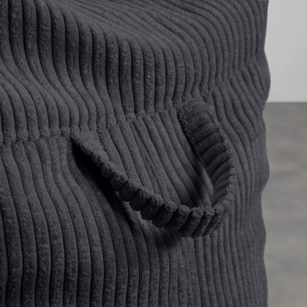 Sitzsack CORTONA CORD Grau - Holzwerkstoff - 85 x 100 x 85 cm