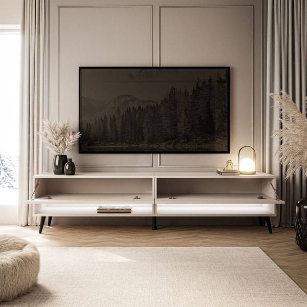 TV-Schrank CALANTE Beige - Holzwerkstoff - 180 x 43 x 35 cm