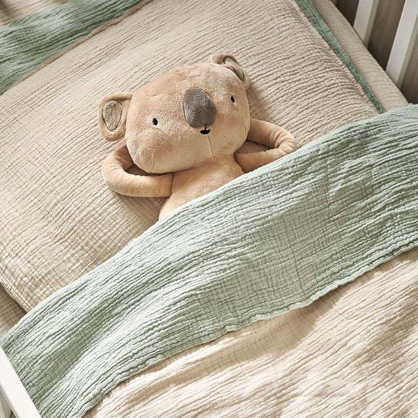 Bettwäsche Set BEIGE 2 tlg Beige - 120 x 150 cm