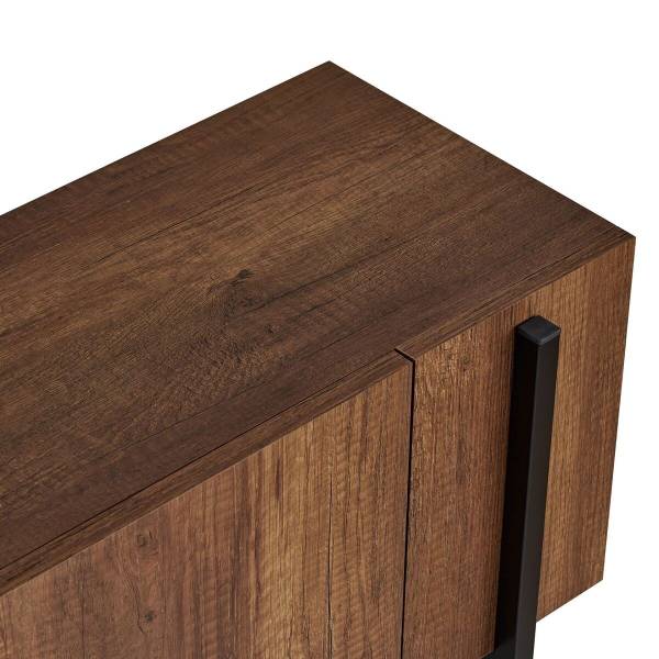 TV-Möbel ATLAS Schwarz - Holzwerkstoff - 30 x 45 x 180 cm