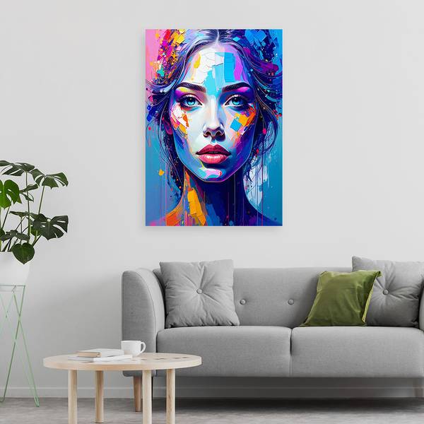 Canvas schilderij Vrouw 60 x 90 cm