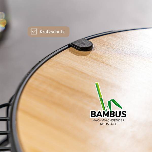 Obstschale 70554 Schwarz - Metall - 34 x 11 x 34 cm