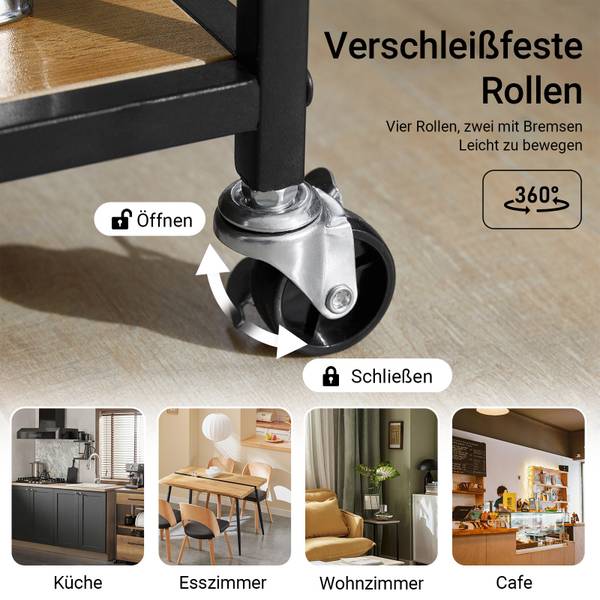 Meuble Rangement à roulettes FKW111-PF Marron