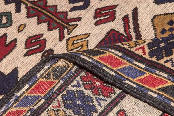 Kelimteppich Morgenland Beige - Wolle - 185 x 1 x 276 cm