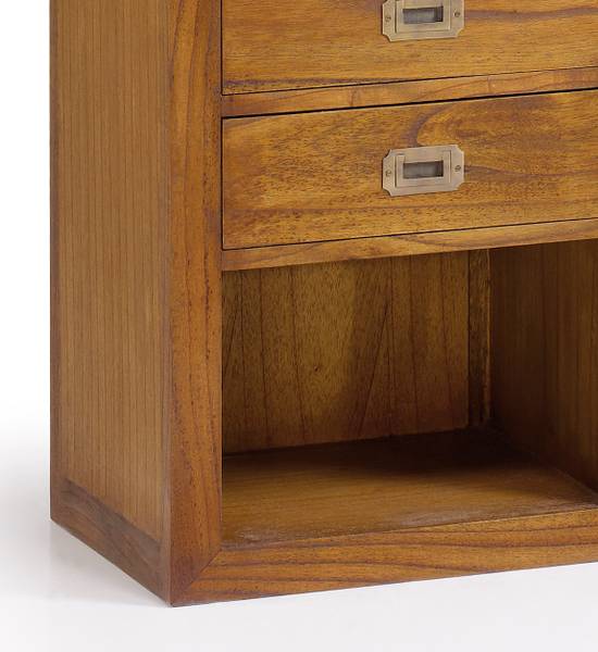 VITRINE AUS HOLZ BRAUN 90 X 35 X 90 Braun - Holz teilmassiv - 90 x 90 x 35 cm