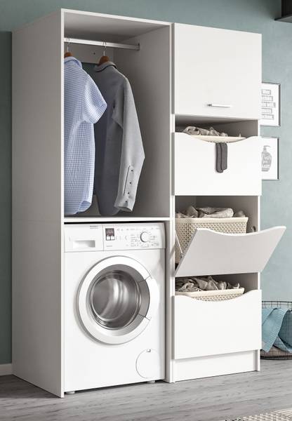 Waschmaschinenschrank Flexy 2-teilig Breite: 126 cm