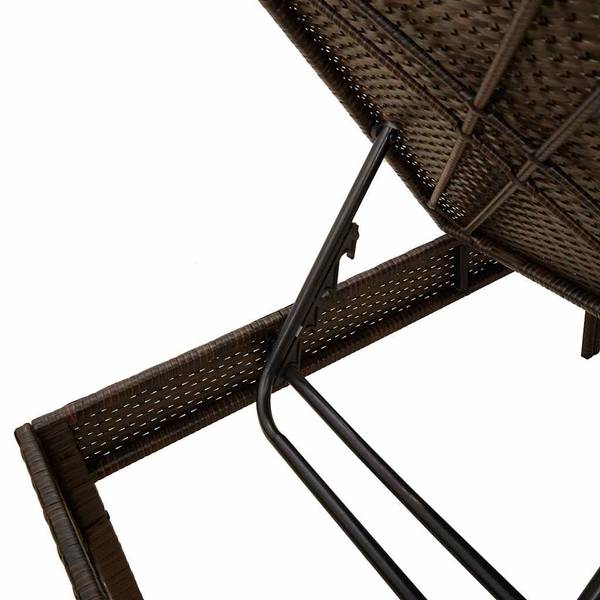 Chaise longue 3044400 Marron - Blanc crème
