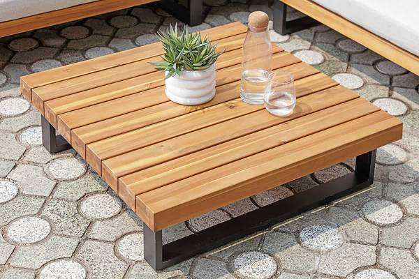 Gartenlounge Set ST. BARTH Grau - Flachgewebe - Polyester - Akazie - 255 x 67 x 73 cm
