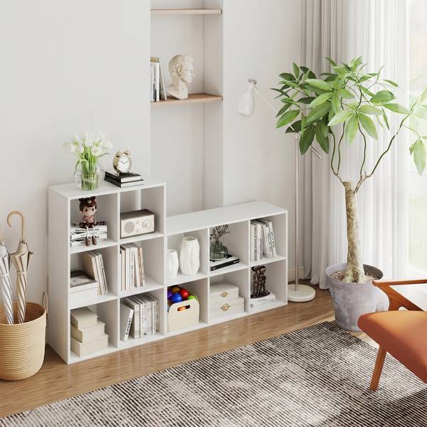 Bücherregal 833-423V90WT Weiß - Holzwerkstoff - 30 x 92 x 62 cm